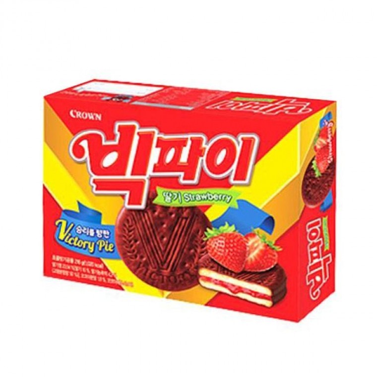 빅파이 216g 12입 딸기맛 크라운제과 - 메인 이미지