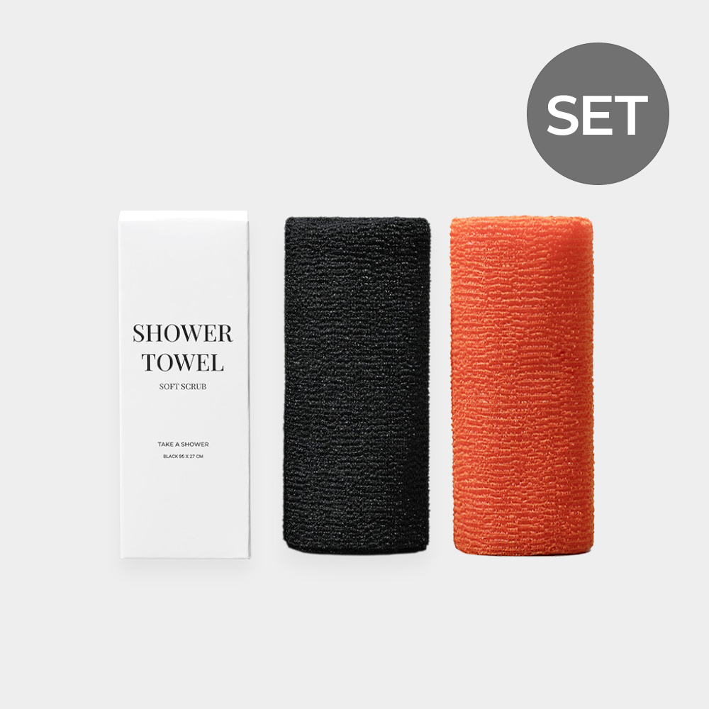 4개입 프리미엄 샤워타올, 개운한 사용감, 각질케어, 빠른건조, 빡빡샤워타월 제품 이미지