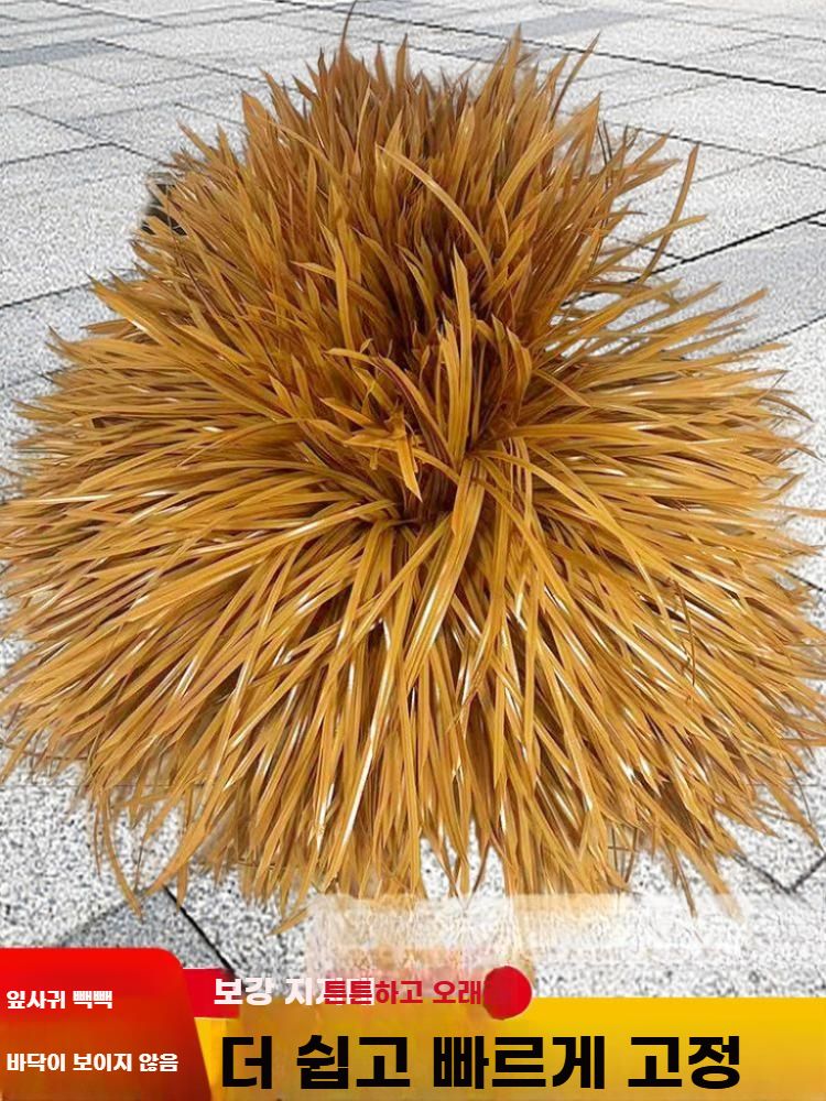 인조 볏짚 가짜 짚 모형 지푸라기 초가지붕 볏단 밀짚 시골 로그 17m x 0.5m - 상세 이미지 2