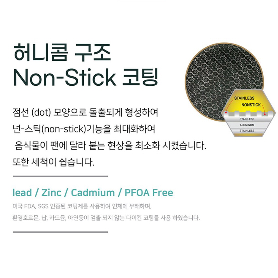 통3중 스텐큐브 G 후라이팬 IH 인덕션용 에지리 논스틱코팅 벌집 큐브 24cm, 프라이팬 - 상세 이미지 5