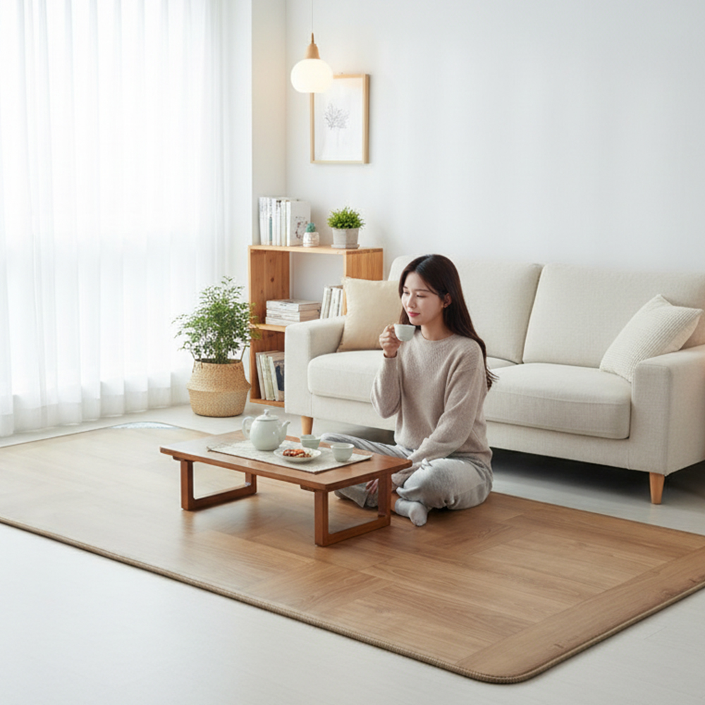 3H 한일온열기 모던마루 183cmx100cm 1인용 그래핀 탄소 카본 전자파안심 EMF 거실 카페트 전기장판 제품 이미지