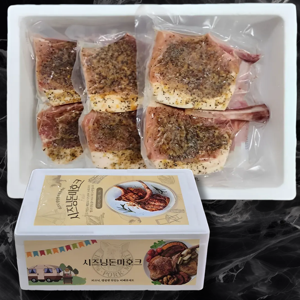 명품본가 한돈 시즈닝 돈마호크 스테이크 6개입 1.2kg - 상품 이미지