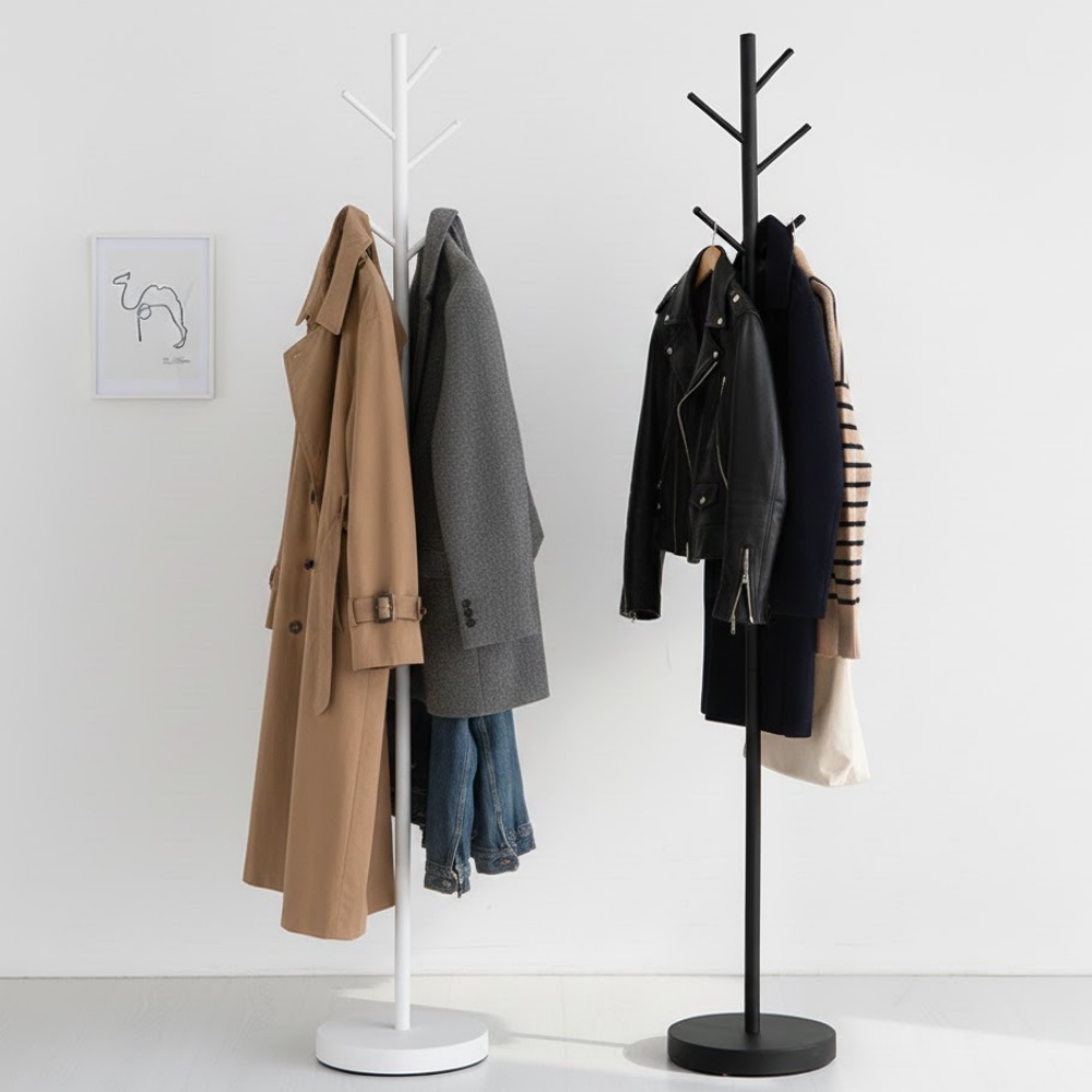 무거운 스탠드 행거 옷걸이행거 튼튼한 철제 고정식 옷 헹거