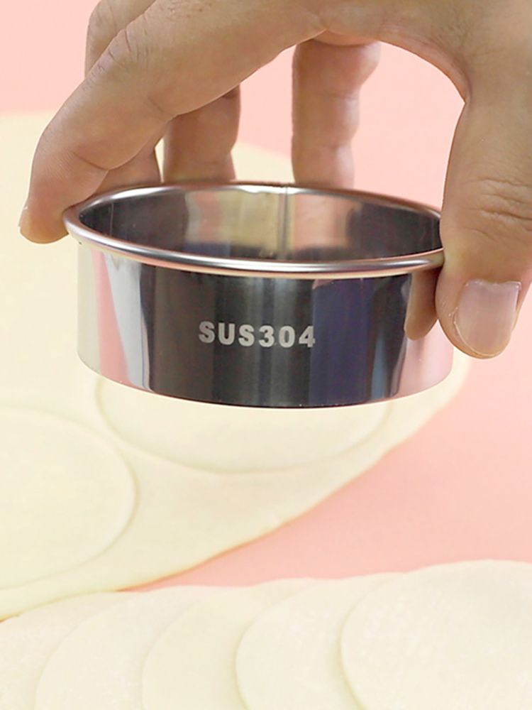 만두피 모양틀 쿠키커터 스텐 원형틀 성형틀 반죽 몰드 직경 5.5cm - 상세 이미지 2
