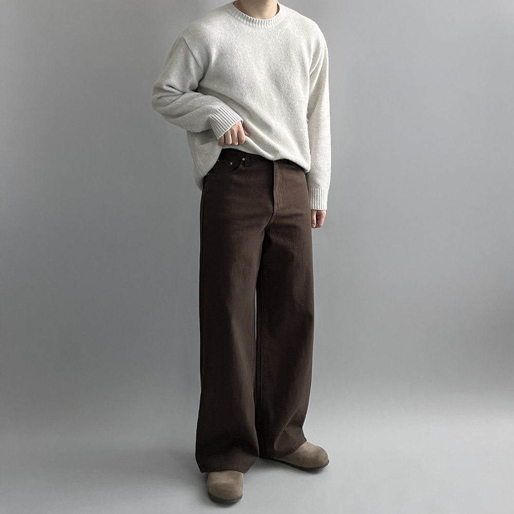 백바지 남자와이드팬츠 면바지 통큰바지 이미지 3