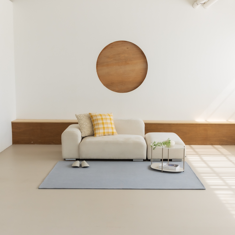 순면 스트라이프 방수 러그 먼지없는 사계절 아이방 거실카페트 그레이, 150x100cm