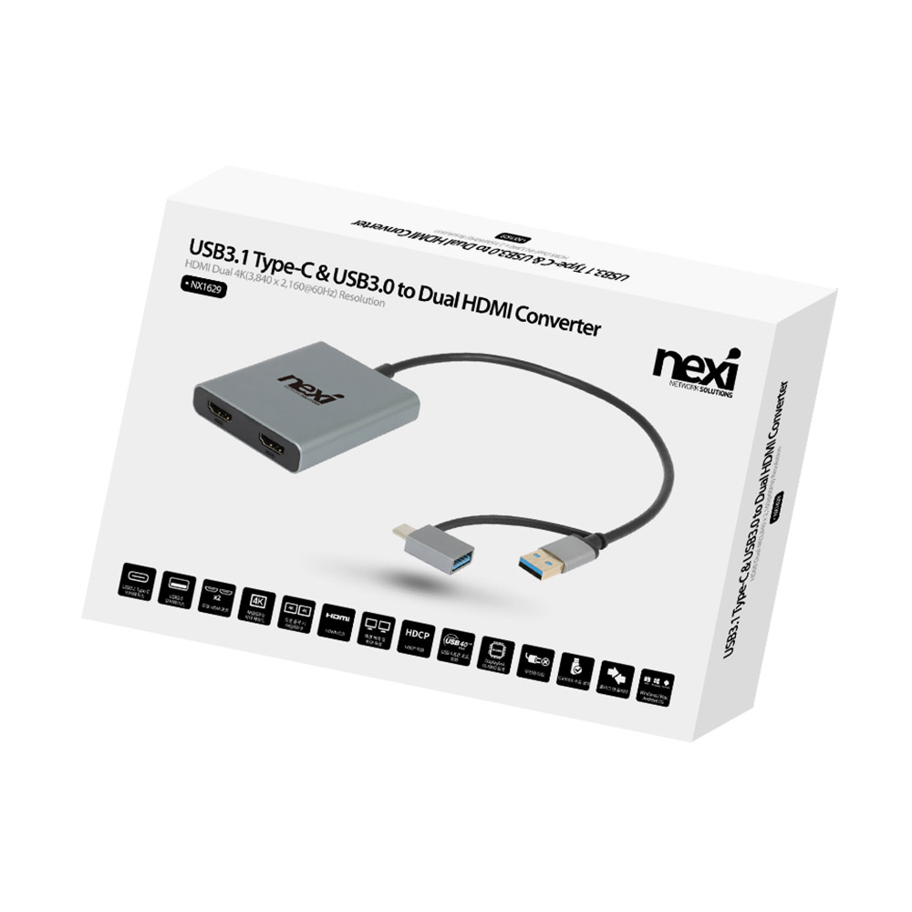 USB C타입 to HDMI 컨버터 2포트 노트북 맥북 젠더 USB3.0 듀얼 모니터 이미지 7