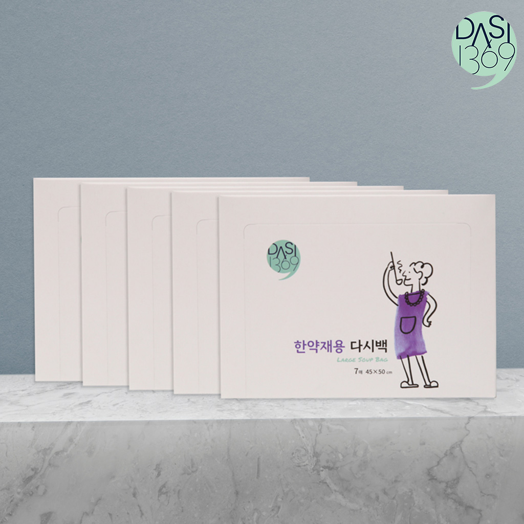 한약재용 다시백 7매X5팩 육수망 다시팩 국물백 국물팩 육수거름망 국물망 걸음망 - 상품 이미지