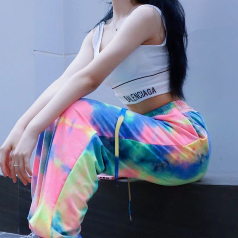 방송 댄스복 걸그룹 의상 조거팬츠 트레이닝팬츠 츄리닝바지 스포츠바지 운동복 무대의상 - 상세 이미지 2
