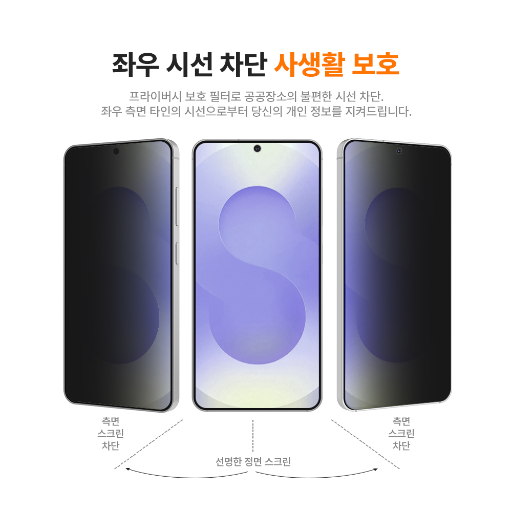 랩씨 리얼 AR 필름 사생활 보호 저반사 초고화질 액정보호필름 갤럭시S24 플러스-S25 플러스 공용, 1매입 - 상세 이미지 3