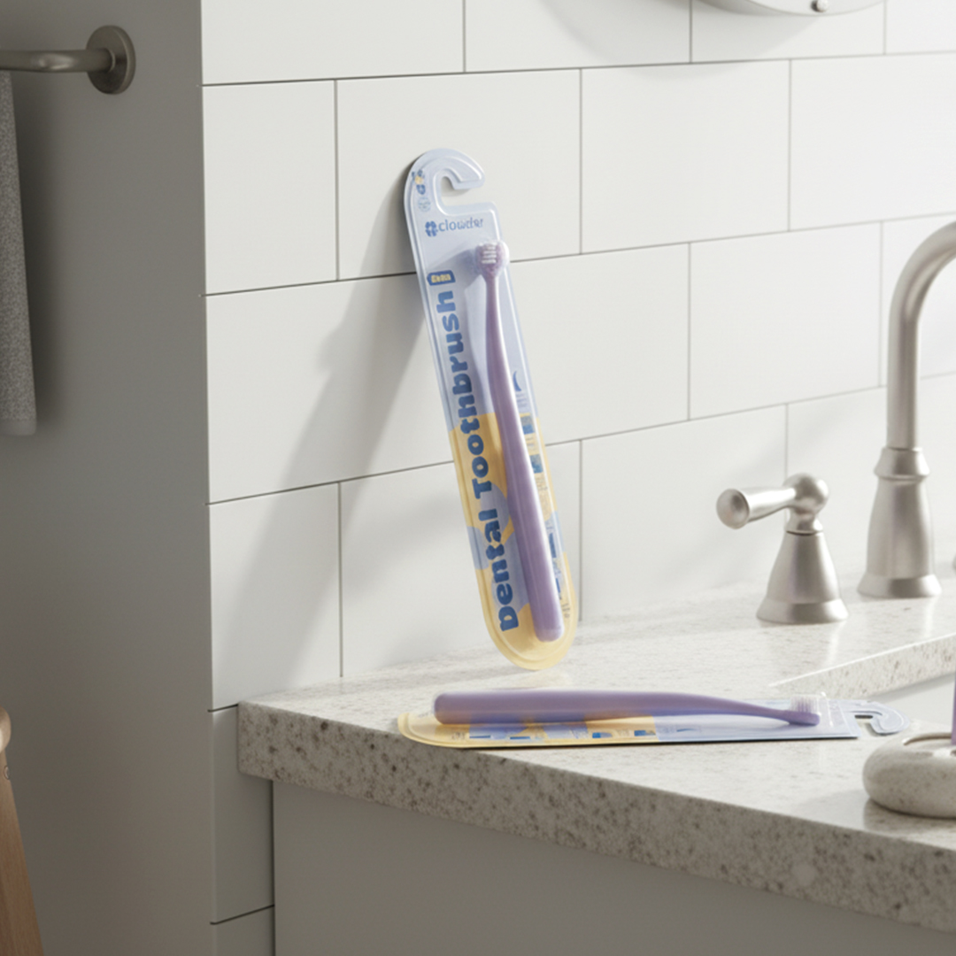 클라우더 강아지 고양이 미니사이즈 미세모 칫솔 2세대 4개입, 1개