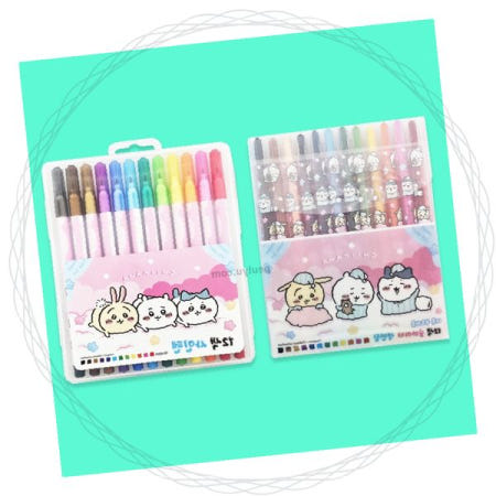 캐릭터 색연필 사인펜 세트 학용품 문구용품 그림 그리기 도구 어린이 미술용품 컬러링 펜 드로잉