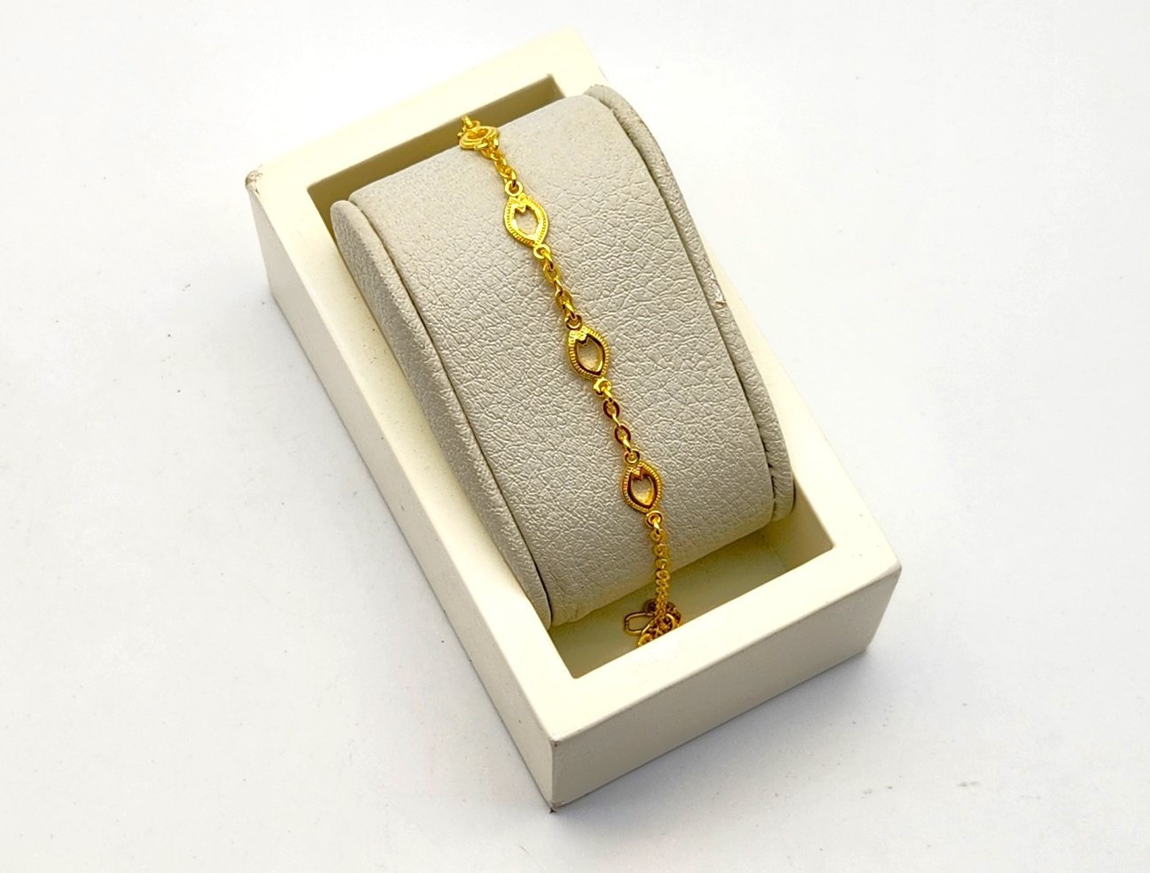 24K 순금 3.75g(1) 아이비 팔찌(18K 연결고리 장식)