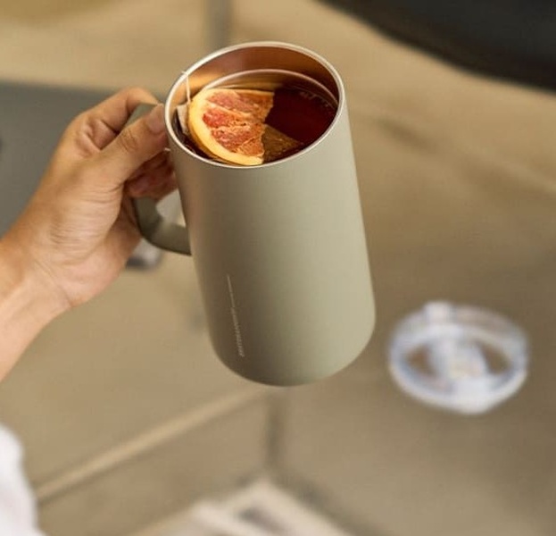 에스테반호프 리넥스 스텐304 대용량 텀블러 이중진공 700ml, 모카브라운 이미지 8