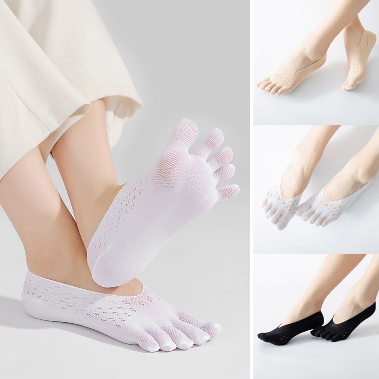 여성 여름 운동화 구두 양말 메쉬 소재 부드러운 발가락 양말 - 메인 이미지