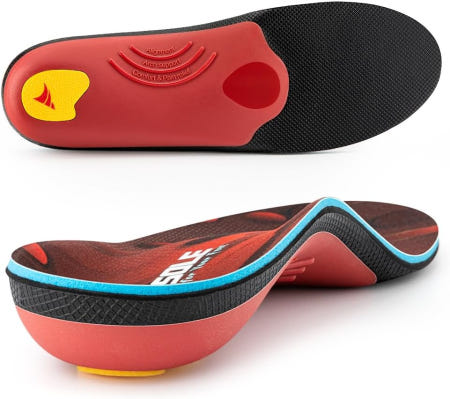 [해외]남성용 발솔 250파운드 이상 하이 아치 지지대 깔창 헤비 듀티 정형외과 삽입물 평평한 발 높은 스탠딩 올데이 부츠 워크 신발 MEN 4-4 1/2 | WOMEN 6-6 B