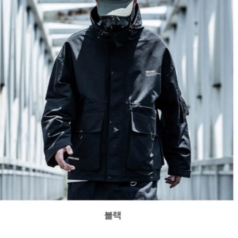 남자 드라이핏 바람막이 점퍼 스타일리쉬한 데일리룩 후드 남자 남성 후디 - 메인 이미지