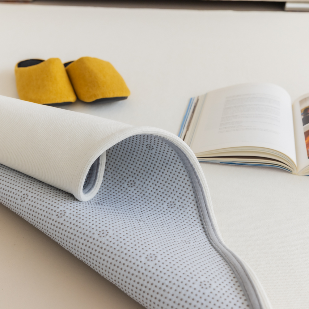 순면 스트라이프 방수 러그 먼지없는 사계절 아이방 거실카페트 화이트, 265x200cm