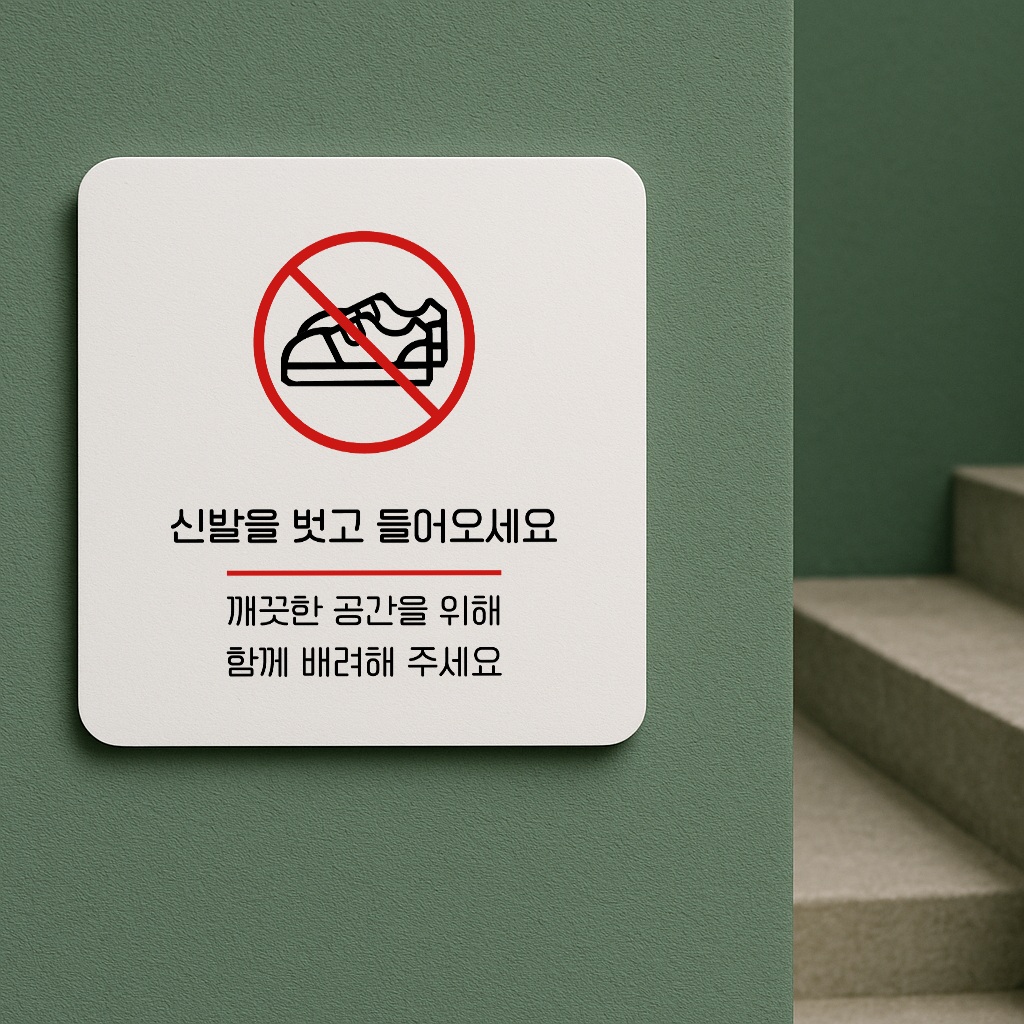 신발 탈의 벗고 출입 안내 표지판 095 100x100 - 상품 이미지
