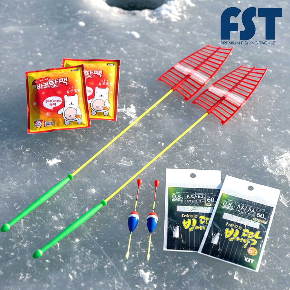 빙어 낚시대 세트 송어 산천어 얼음 낚시 2인용 빙어 견지대 풀세트 제품 이미지