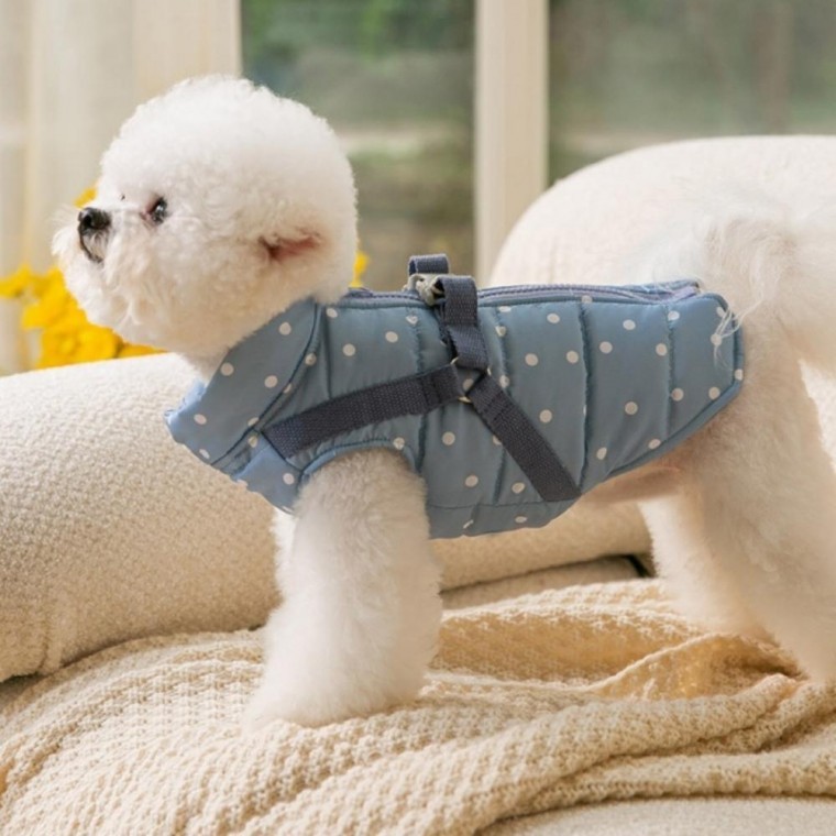 강아지 패딩 하네스 패딩조끼 반려견 애견 옷 솔리드