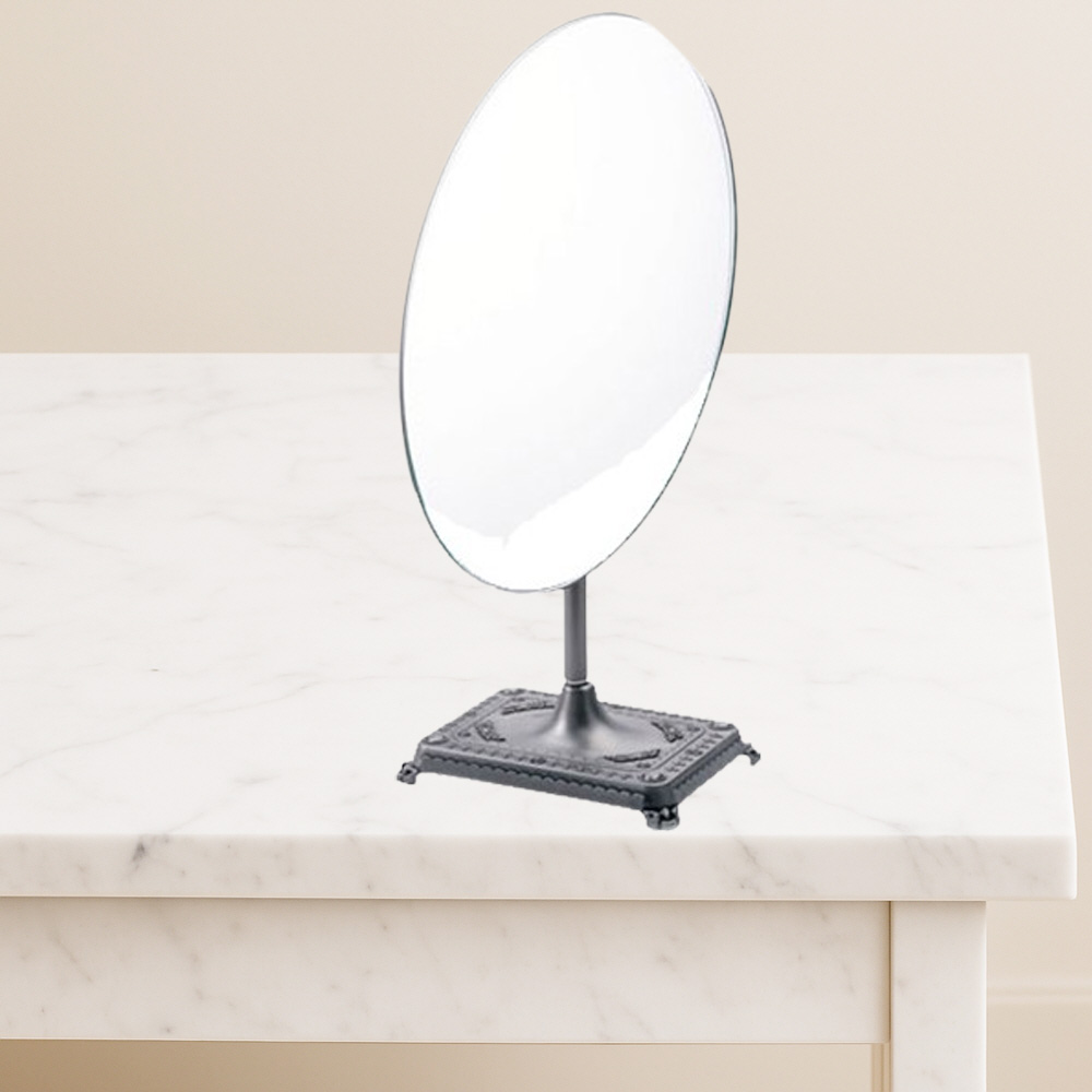 미로라인 타원형 스탠드거울 화장