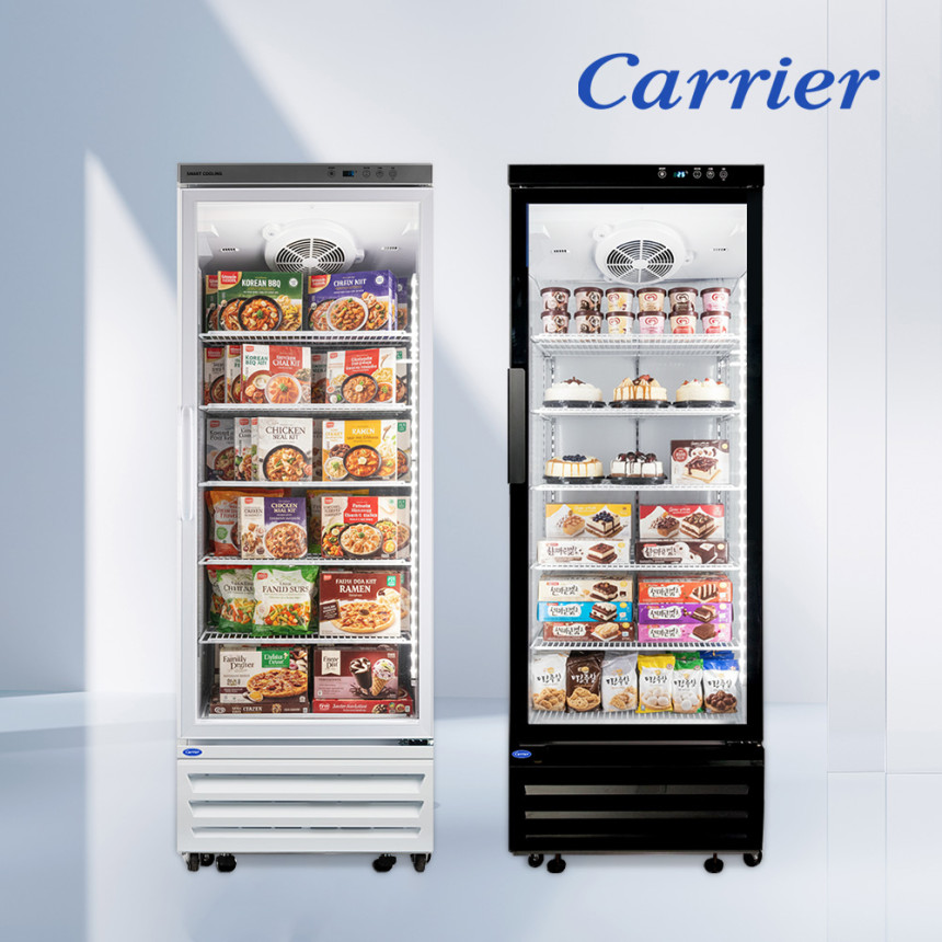 캐리어 냉동 쇼케이스 밀키트 아이스크림 수직 냉동고 업소용 간냉식 사료 CSR-485G7H 사진 1