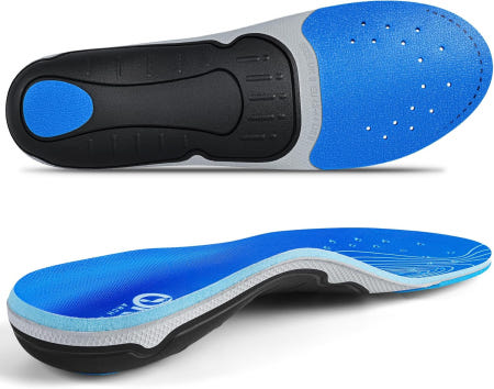 ORHILYA [해외]ORHILYA 240파운드+ 깔창 남성 아치 지지대 정형 삽입 여성 컴포트 힐 플랫 피트 작업용 부츠 신발 하루 종일 서 있는 사이즈 10 MEN (5-5 Dark-blue