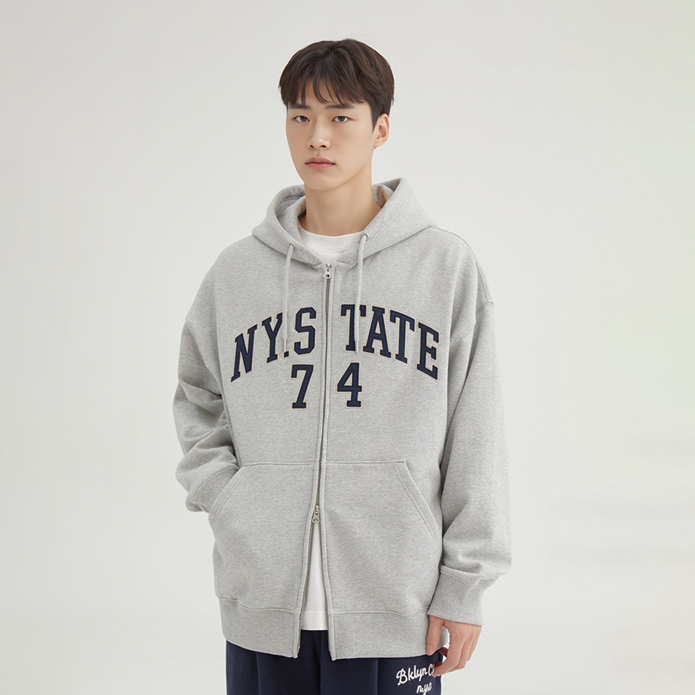 스파오 NY.STATE 후드 집업 (기모) SPMZG11C60 - 상품 이미지