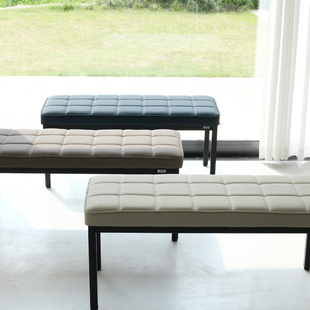 뷰티즈체어 CUBE 쿠션 벤치 식탁 2인용 긴의자 현관 벤치형 인테리어 장의자