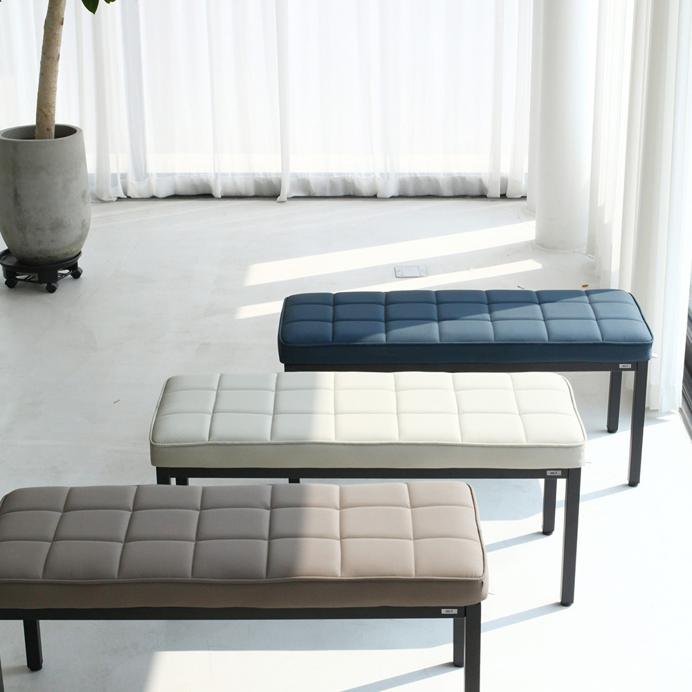 뷰티즈체어 CUBE 쿠션 벤치 식탁 2인용 긴의자 현관 벤치형 인테리어 장의자