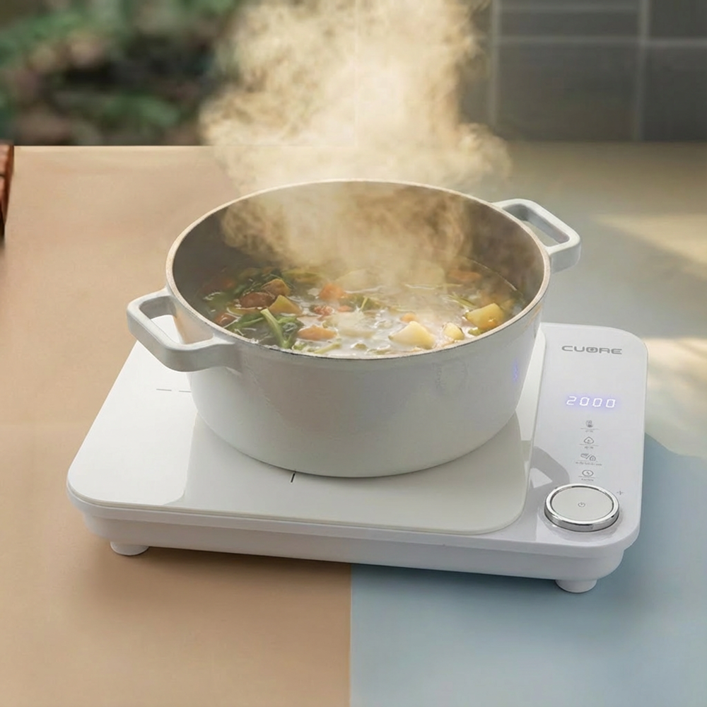 1구 인덕션 휴대용 미니 여행용 전기 레인지 1인용 프리스탠딩 다이얼 까르페 IH 코스트코