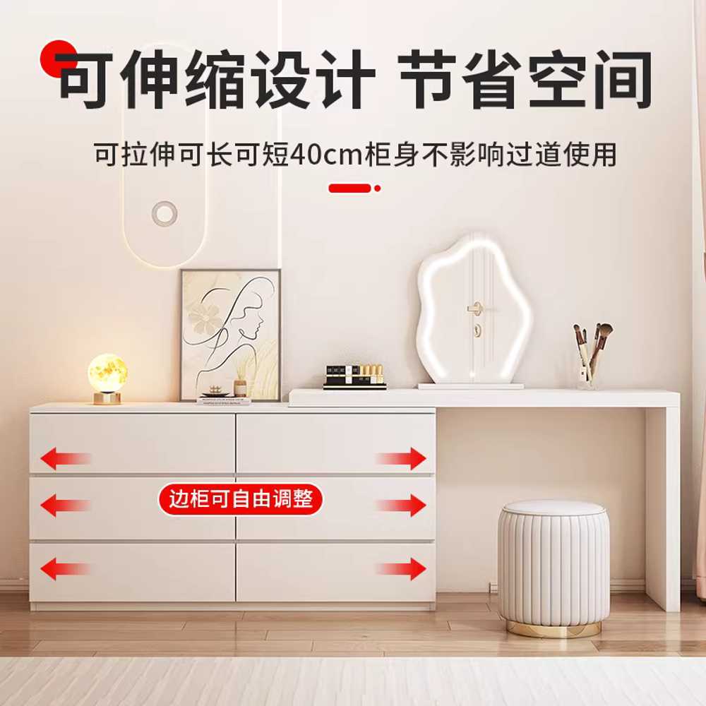 기역자 화장대 수납장 모서리 서랍장 세트 공간활용 80cm - 상세 이미지 2