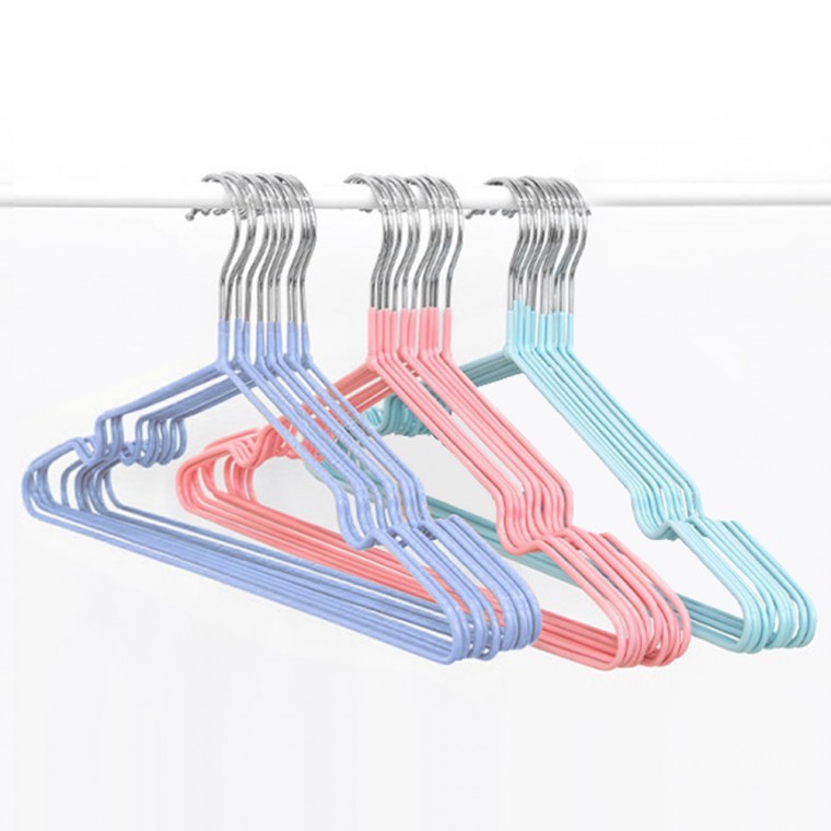 비스토어657 베이직 옷걸이 10P PVC 논슬립 코팅 - 메인 이미지