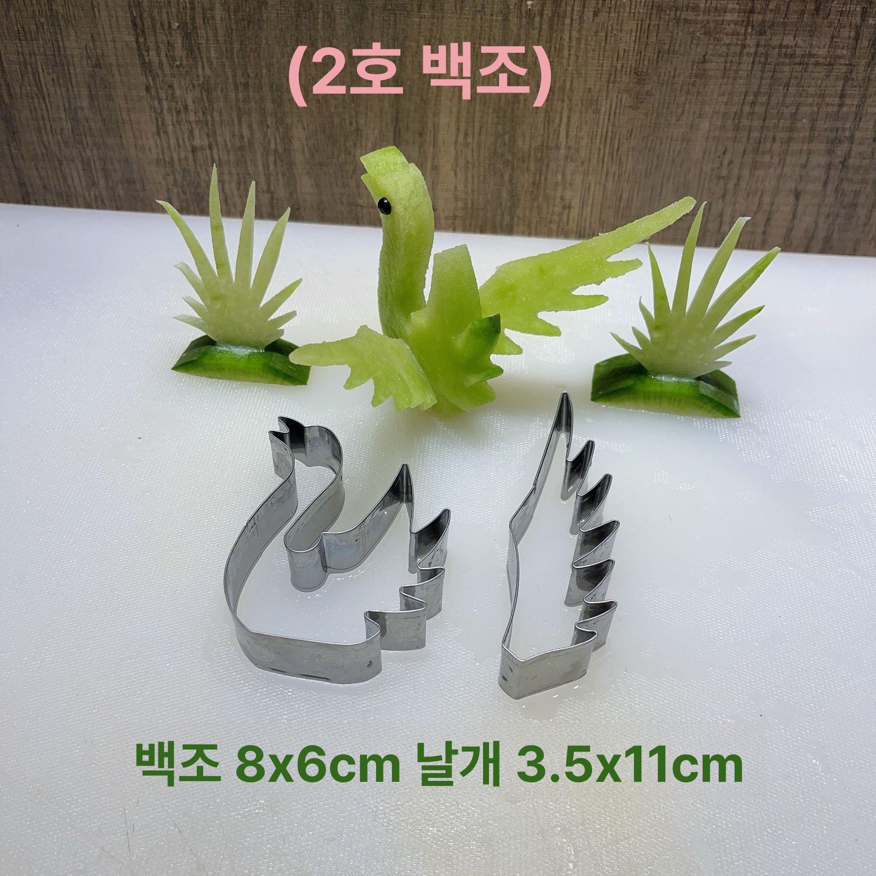 주방 과일 야채 압출기 모양틀 냉채 장식용 1번 몰드 날개1개+접착제+눈10개포함 - 상세 이미지 3