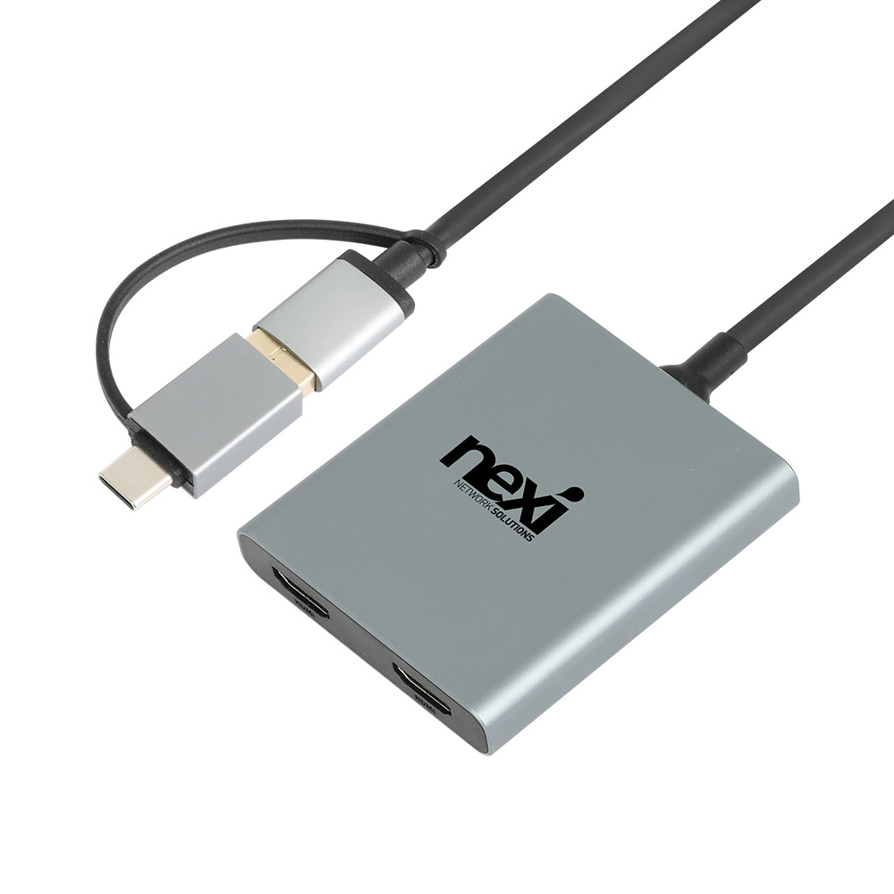 USB C타입 to HDMI 컨버터 2포트 노트북 맥북 젠더 USB3.0 듀얼 모니터 - 상세 이미지 2