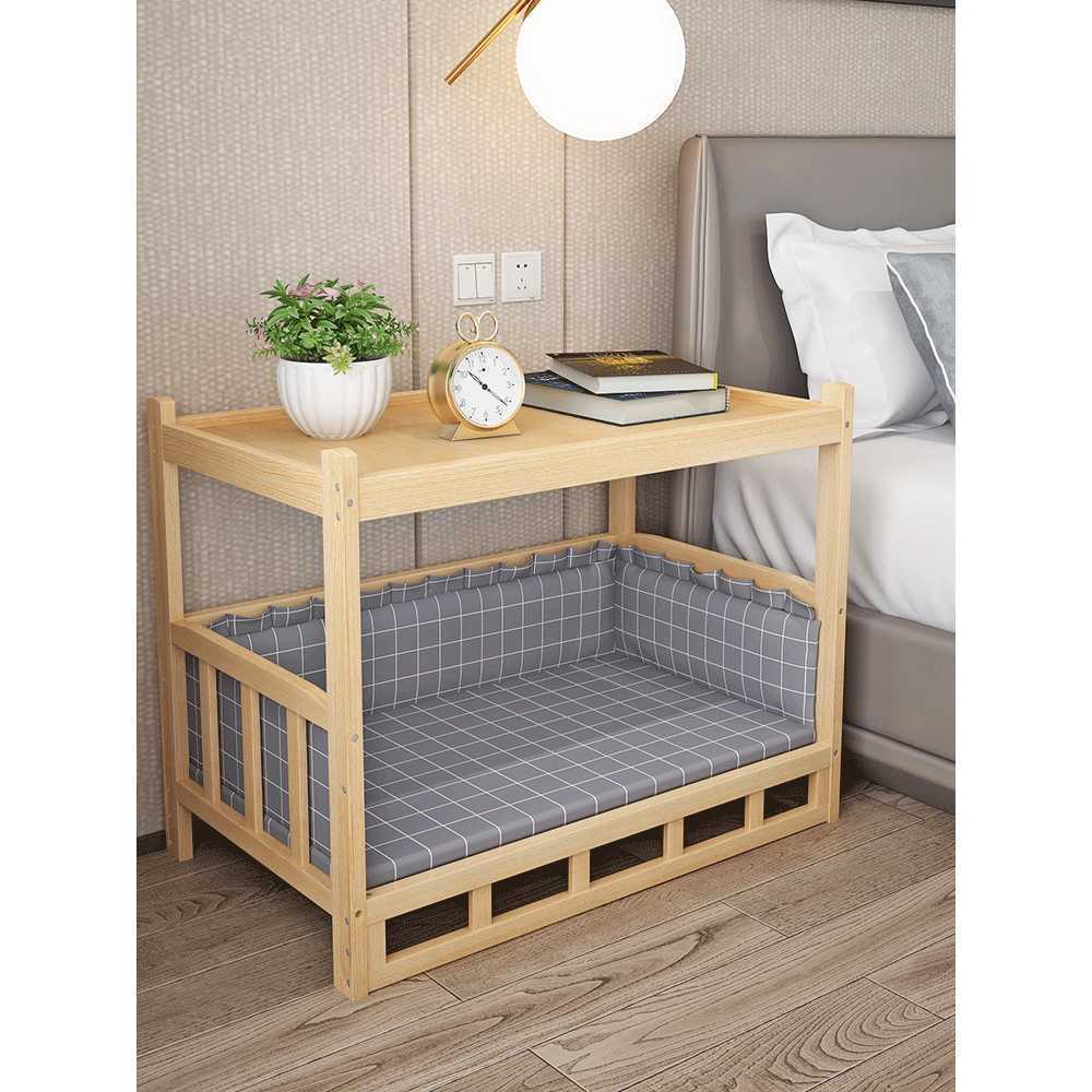 J2K 원목 강아지 고양이 침대 캣타워 사계절 공용 M 60x45x65 고급형/본체만 - 상세 이미지 3