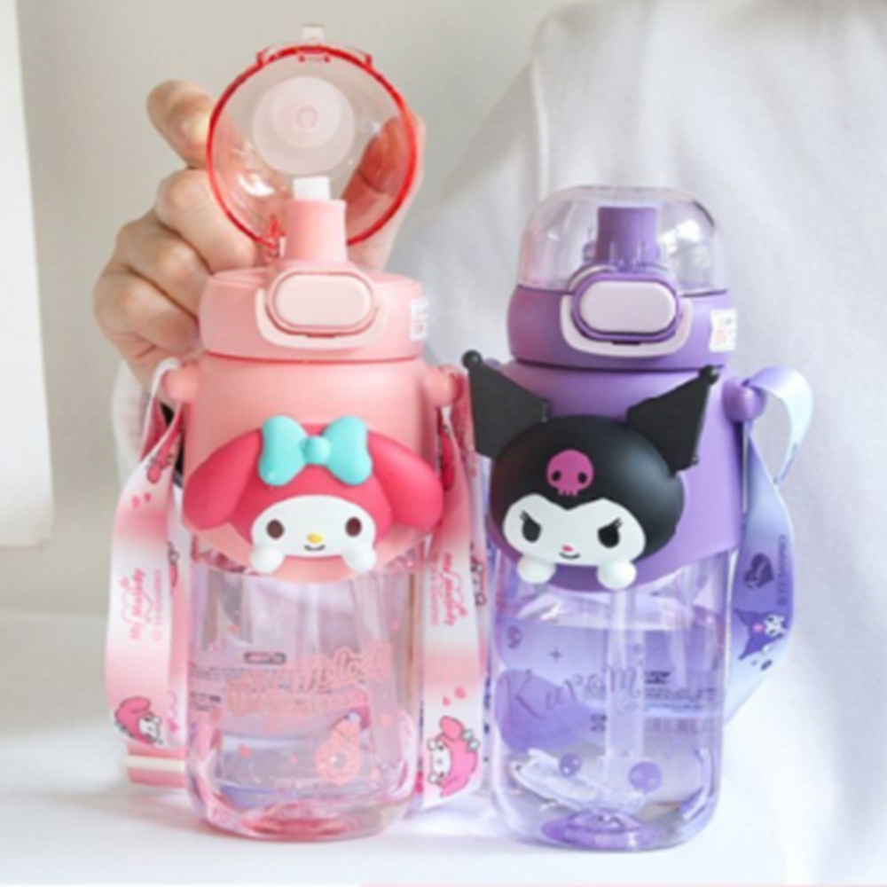 600ml 원터치 트라이탄 물 병 스트랩 물통 대용량보틀 - 상품 이미지