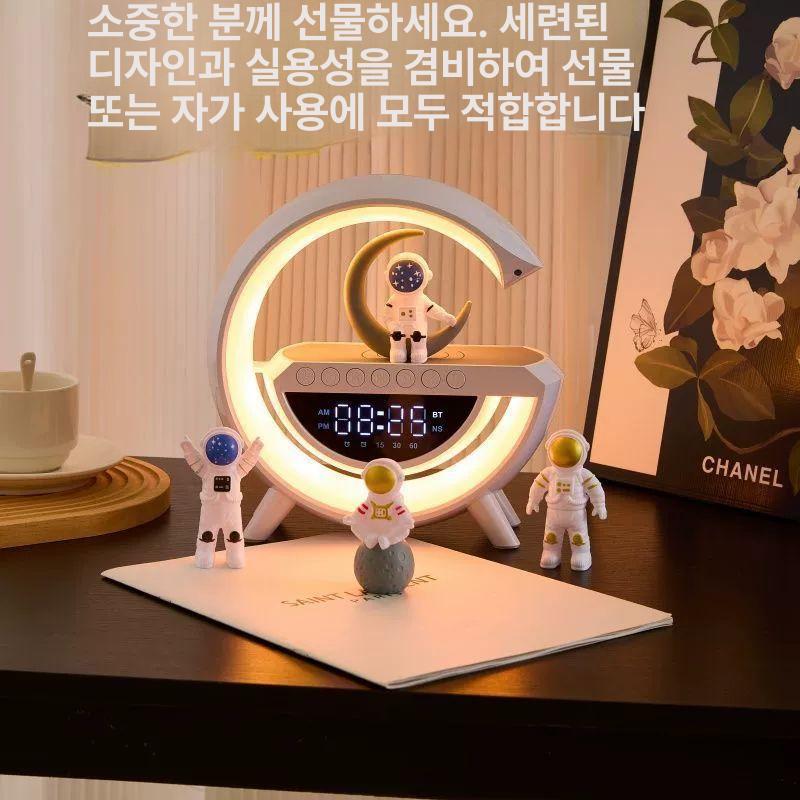 무선 블루투스 무드등 조명 알람 시계 선물용 다기능 테이블 램프 프리미엄 에디션 무선 알람 시계 - 상세 이미지 4