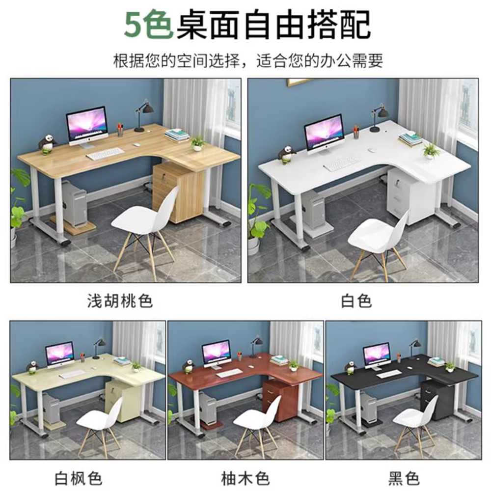 ㄱ자 테이블 L자책상 코너책상 모서리 게이밍 화이트 120x80cm - 상세 이미지 5