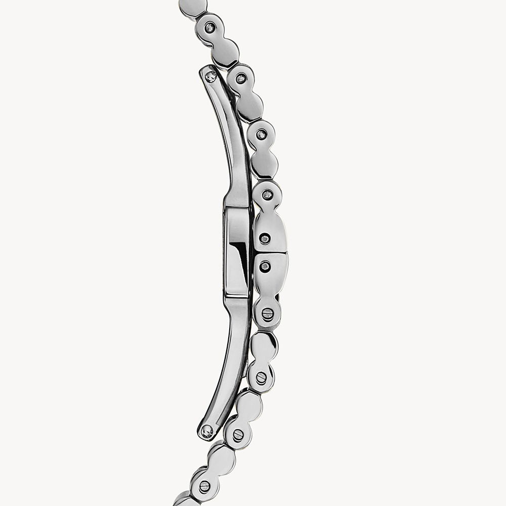 롤라로즈 Mirror 원석 타원형 여자메탈 손목시계 블루레이스아게이트/실버