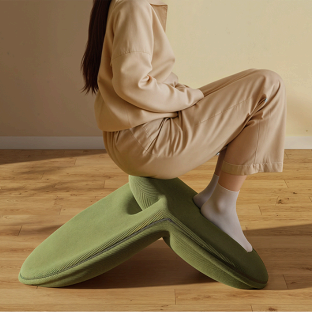 허리 편한 등받이 접이식 각도조절 쿠션 좌식의자 앉은뱅이 의자