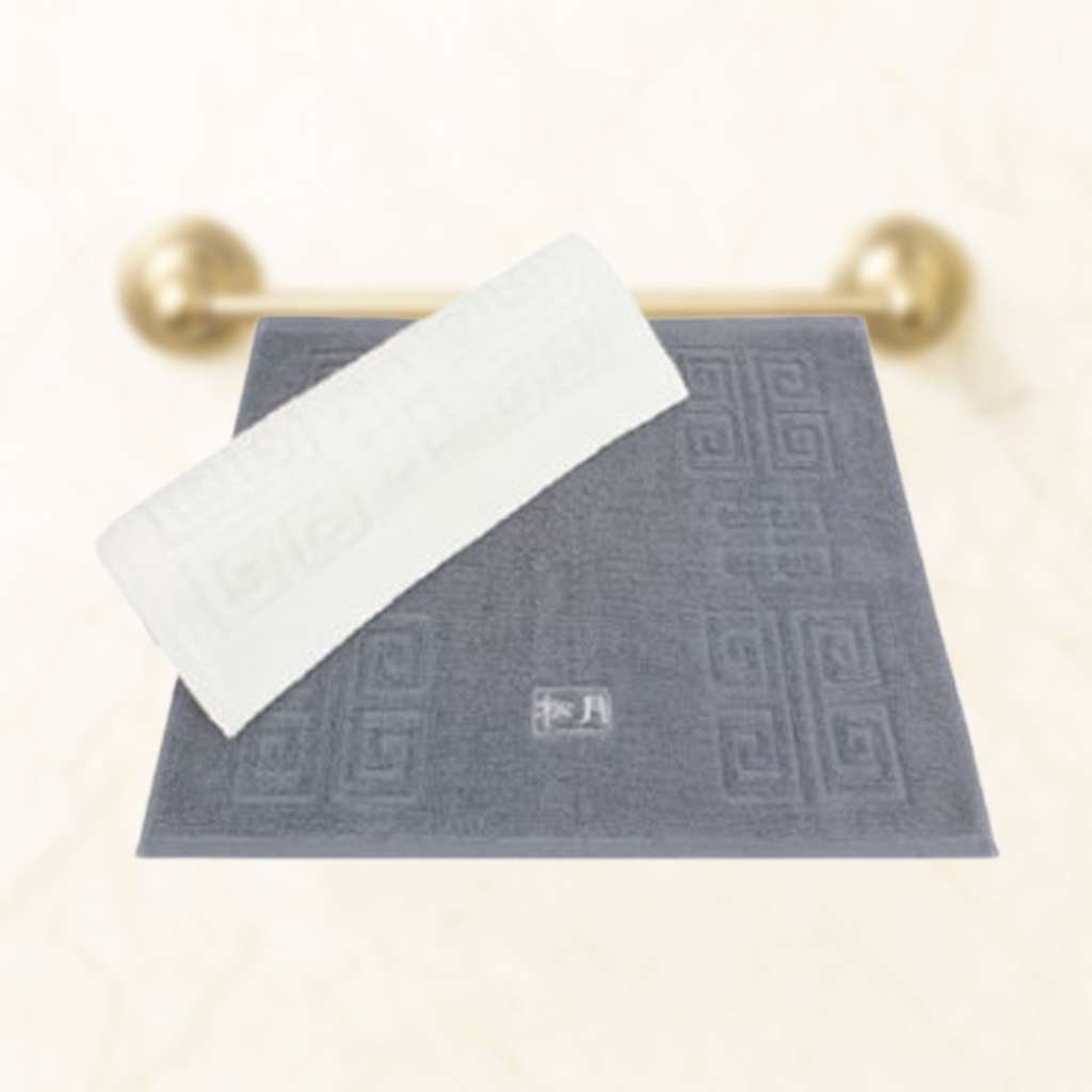 송월 격자 순면타월 발매트 52 40cm 5장 순면 100