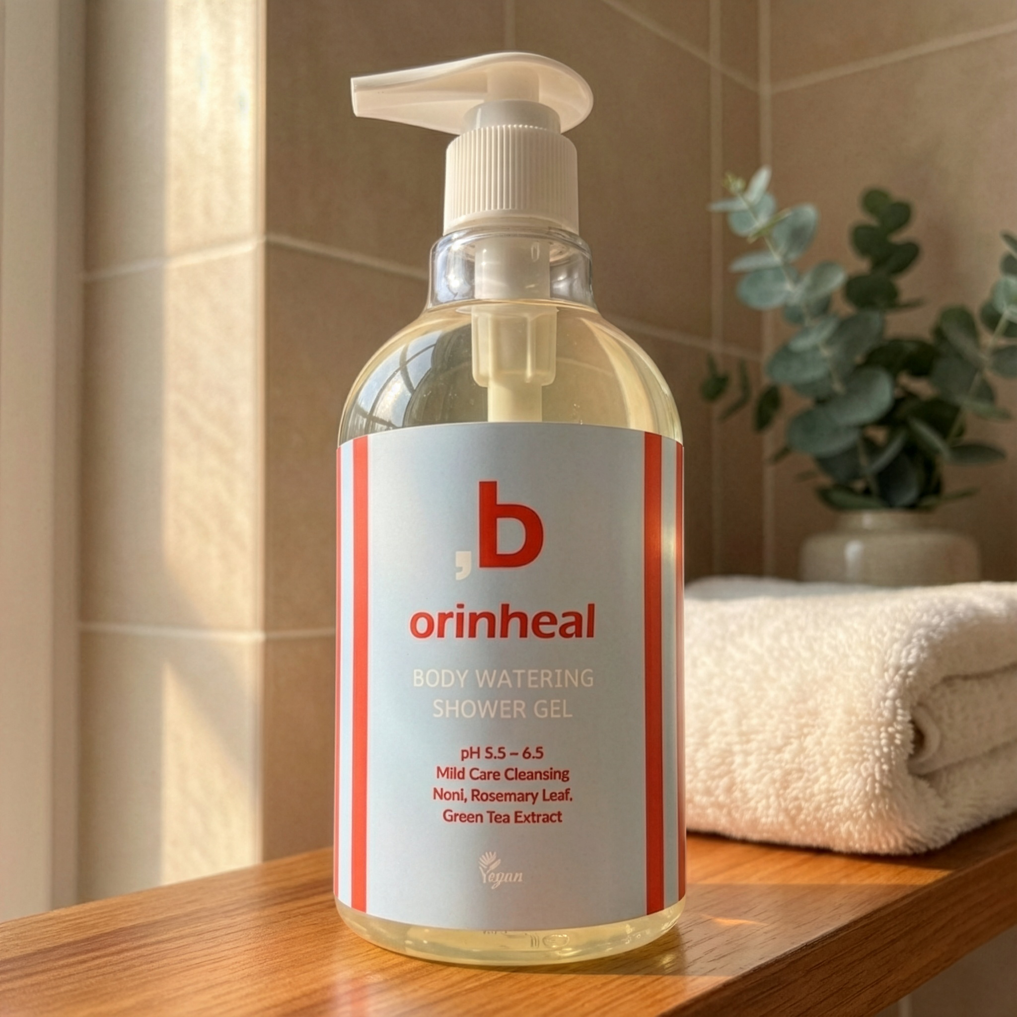 오린힐 바디 워터링 샤워젤 400ml 약산성 비건인증 은은한 로즈마리향 - 상세 이미지 2