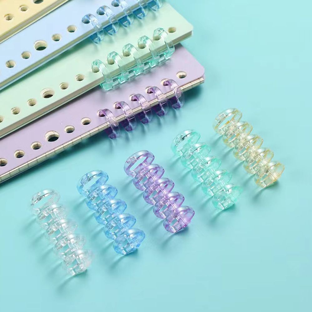 리빙러빙 컬러 루즈리프 5공 바인더링 루즈링 똑딱링 셀프 제본 스프링 플라스틱링 - 상세 이미지 5