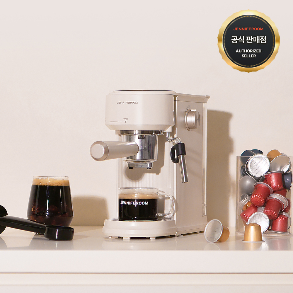[슈퍼적립] 제니퍼룸 5in1 커피머신 캡슐커피 19Bar 오트밀 JRK-SCM19F1OM 제품 이미지