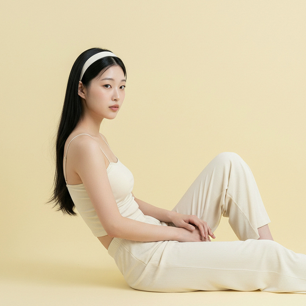 빅사이즈 노와이어 캡내장 브라탑 브라캡 일체형 크롭 나시티 이미지 3