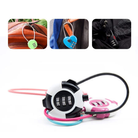 다이얼 와이어 비밀번호 잠금 미니 자물쇠 DD10774 제이엘생활