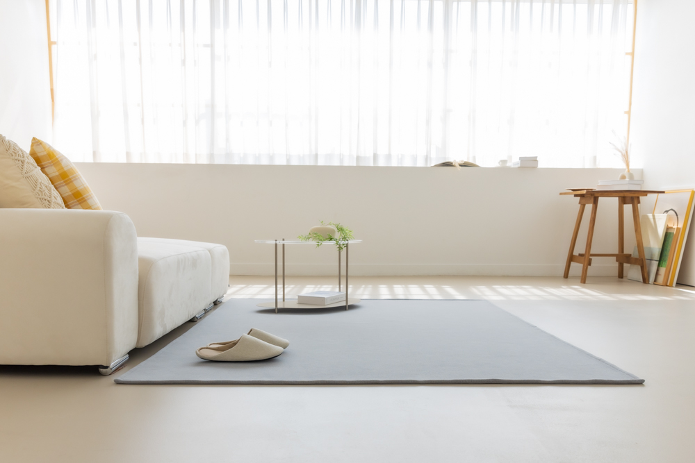 순면 스트라이프 방수 러그 먼지없는 사계절 아이방 거실카페트 그레이, 150x100cm