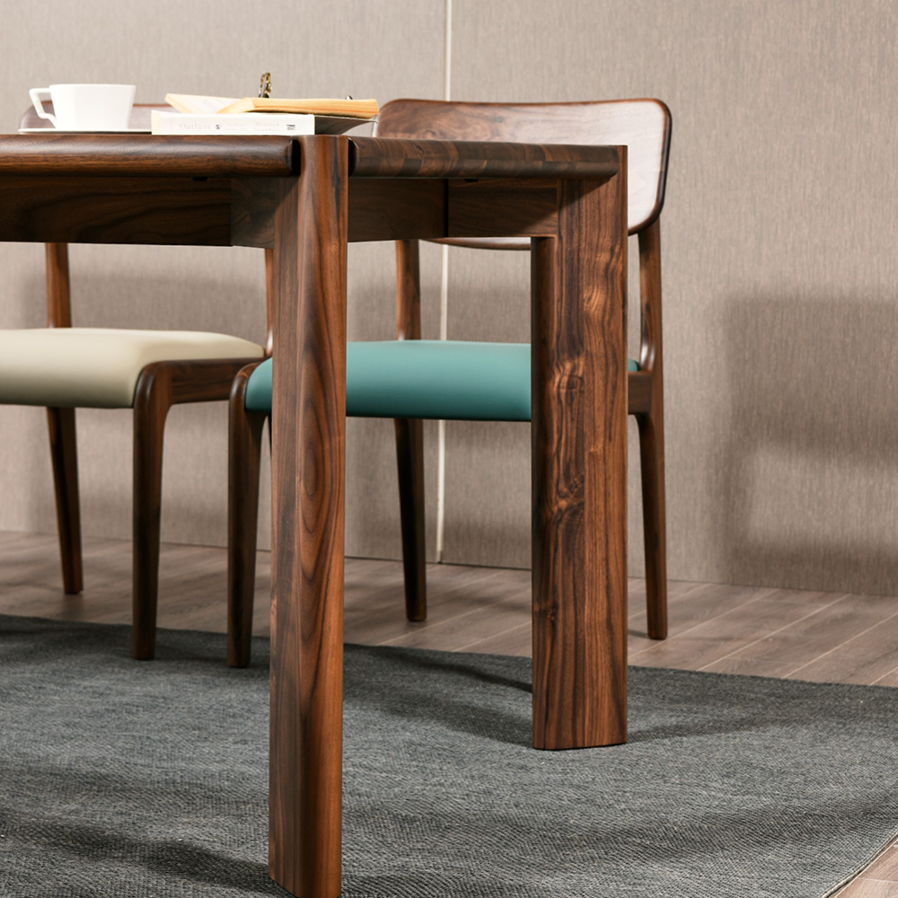 스코나 오니안 호두나무 월넛 원목 8인 2000 다이닝 식탁세트(벤치1개+의자5개)